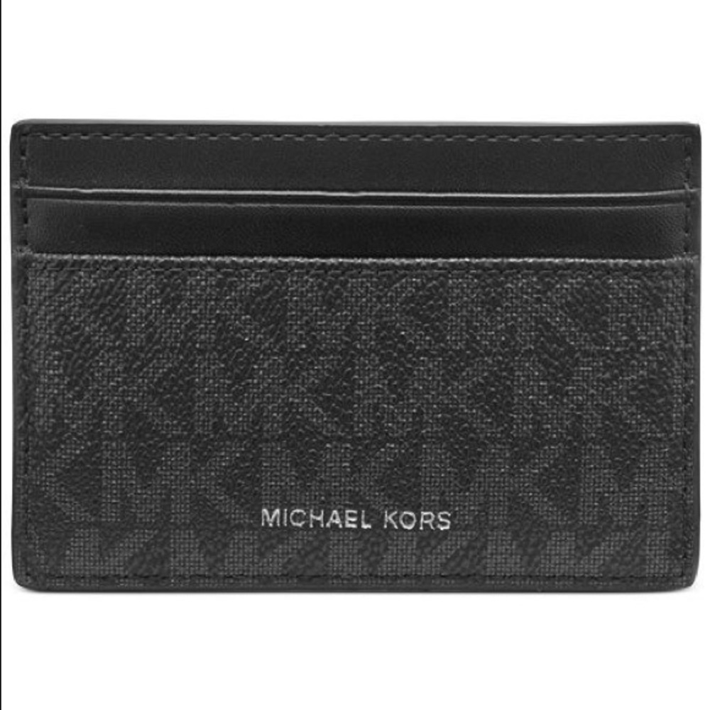 NIB Michael Kors Mason Logo Card Holder Black